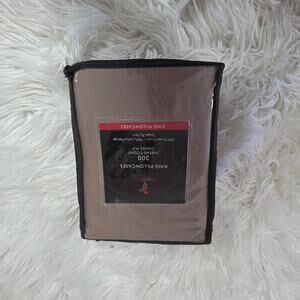 Standard 300 Thread Count Sateen Pillowcase Café - Tribeca